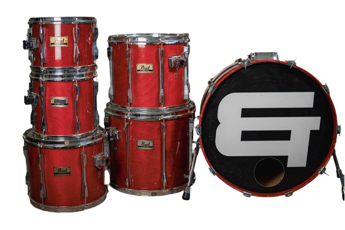 Pearl BLX Birch Drum Kit In Sequoia Red