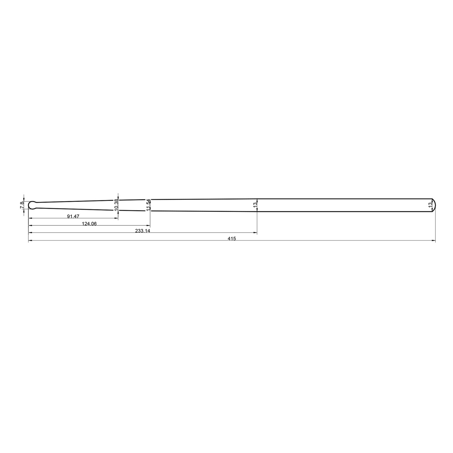Baguettes de batterie Rohema Hornwood 8H - 613393