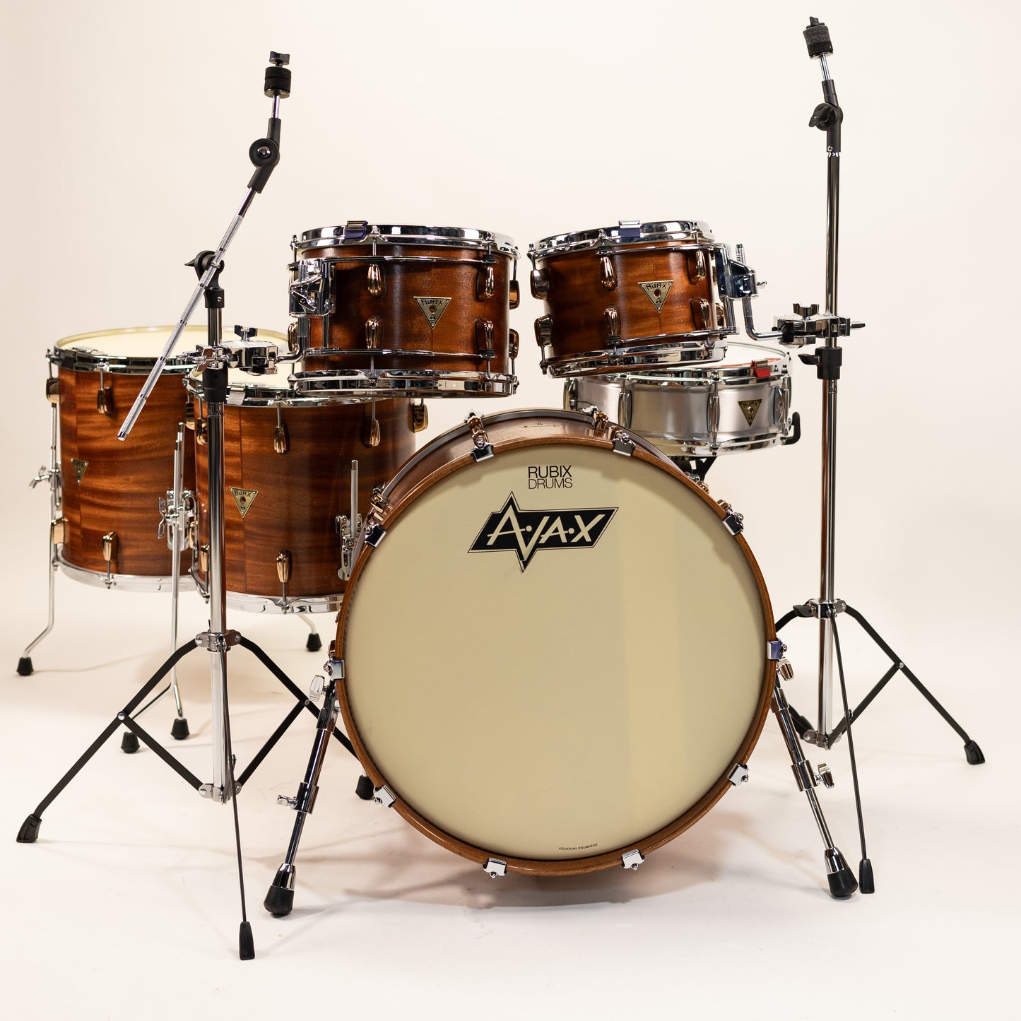 AJAX Drums Custom Mahogany Drum Kit. 10x8 12x8 14x14 16x16 22x14