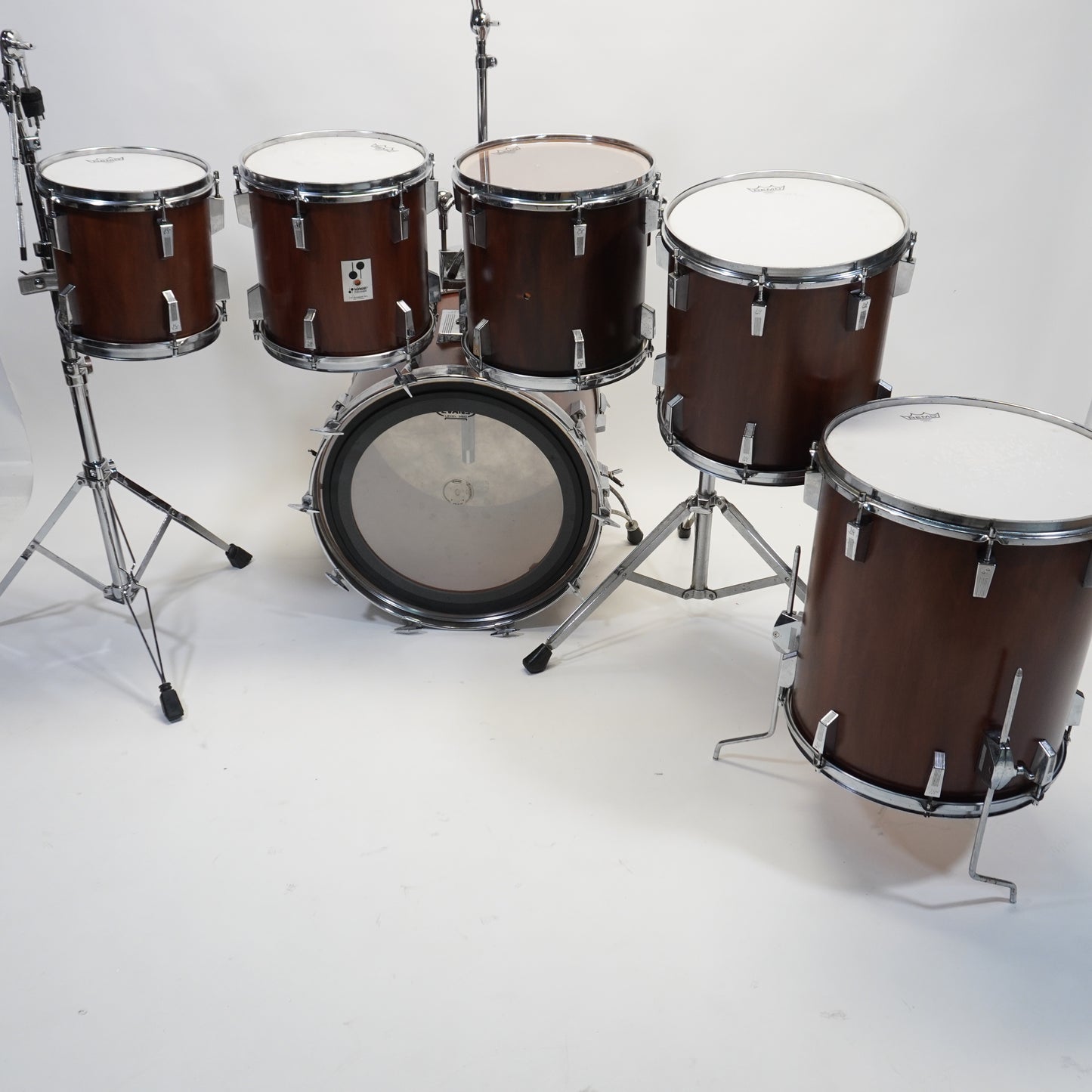 SONOR PHONIC PLUS 6-PIECE DRUM KIT IN SATIN MAHOGANY STAIN