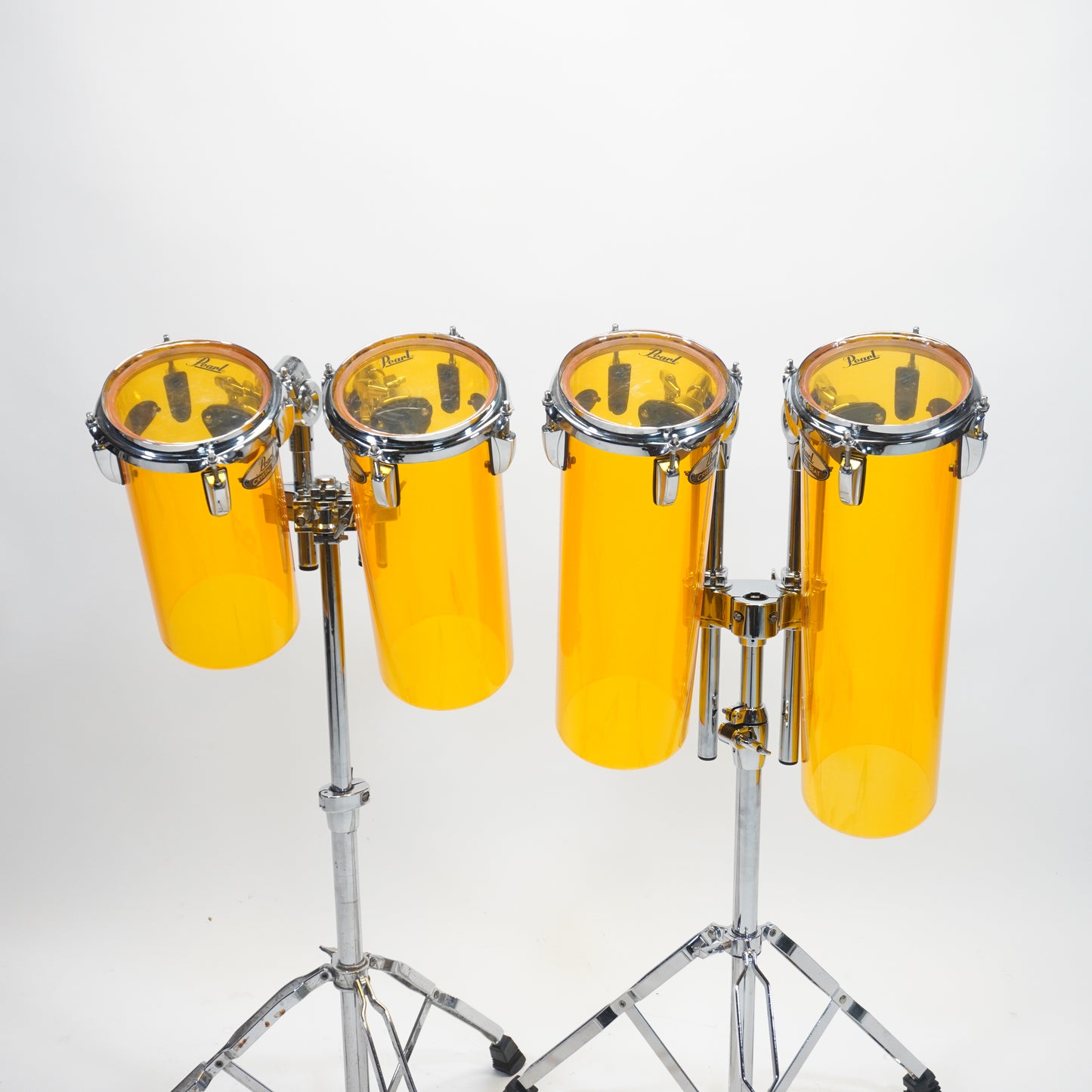 Pearl Crystal Beat Rocket Tom Set In Tangerine Glass