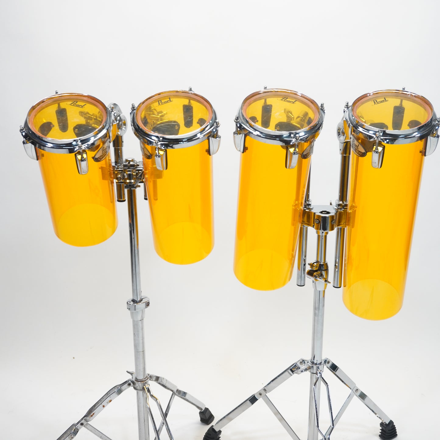 Pearl Crystal Beat Rocket Tom Set In Tangerine Glass