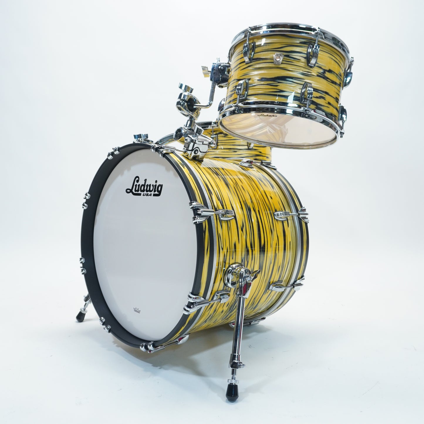 Ludwig Classic Maple "Downbeat" Drum Kit Shell Pack 20/12/14 In Lemon Oyster