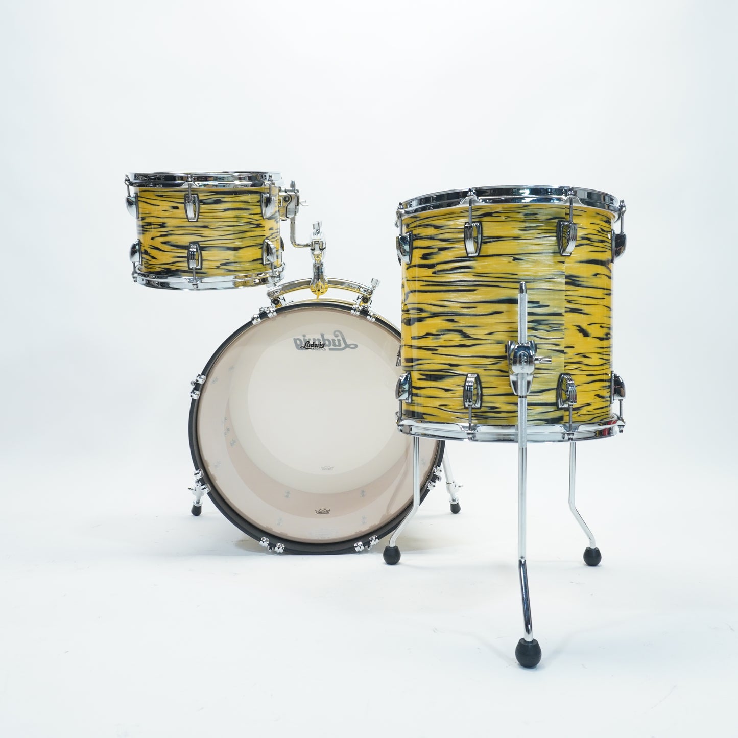 Ludwig Classic Maple "Downbeat" Drum Kit Shell Pack 20/12/14 In Lemon Oyster