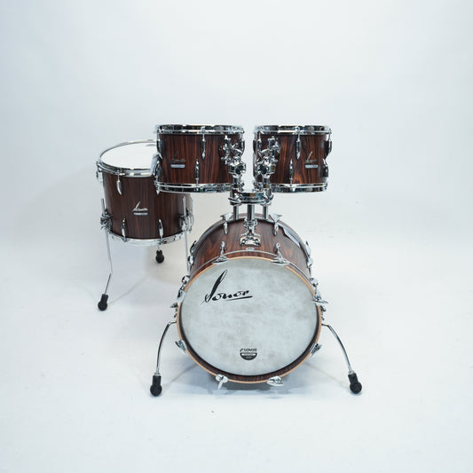 Sonor - Vintage 5 Piece Drum Kit In Rosewood Semi Gloss Finish - 18/10/12/14/14x5.75