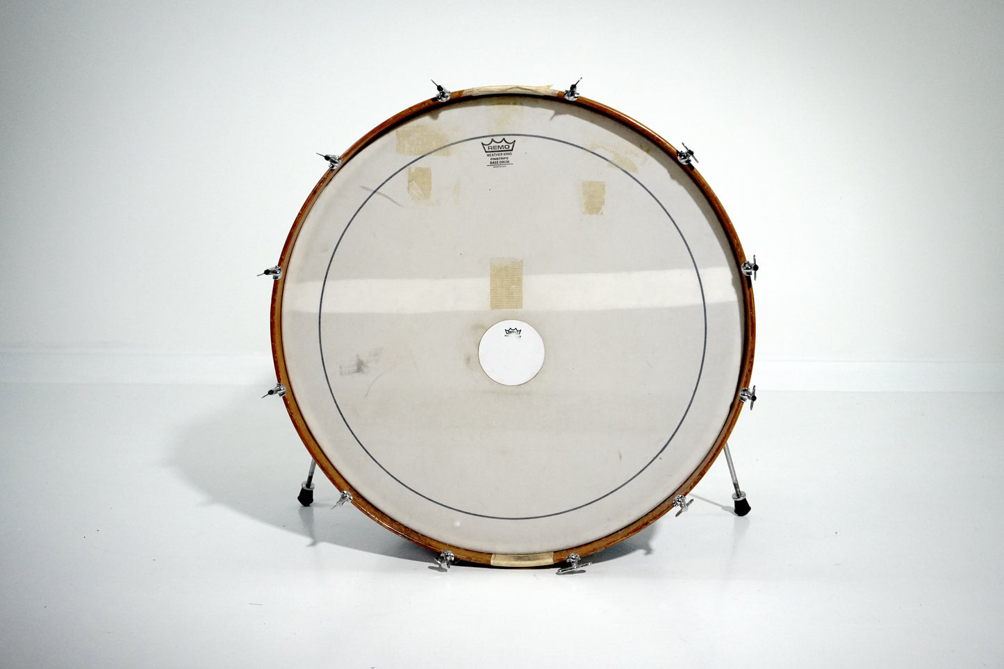 Vintage 1930s Premier 28×12 Marching Bass Drum in Blue Pearl