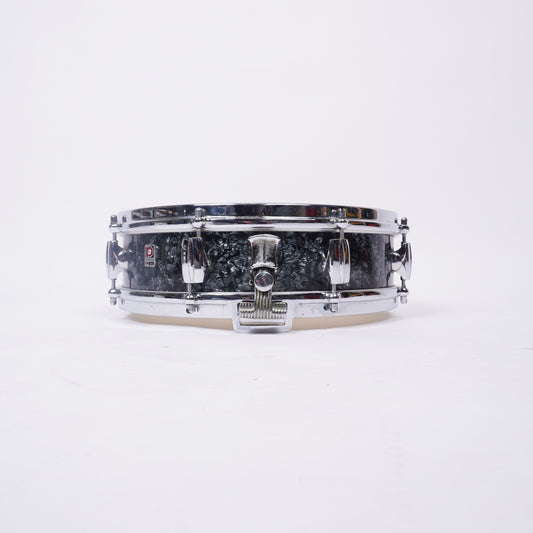 VINTAGE PREMIER ROYAL ACE 14"x 4" SNARE DRUM IN BLACK DIAMOND WRAP