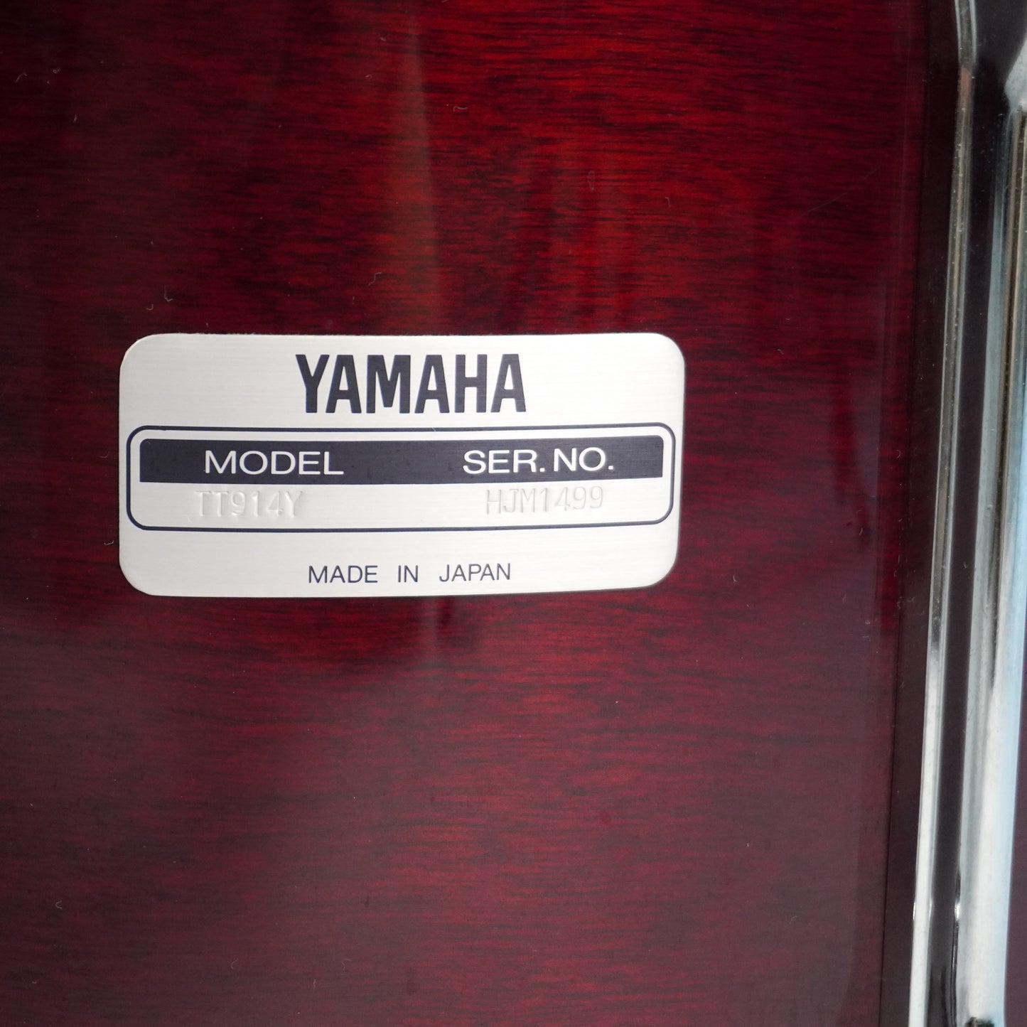 Yamaha 9000 Recording Custom Tom/Floor Tom 14” x 12” en rouge cerise (montage YESS)