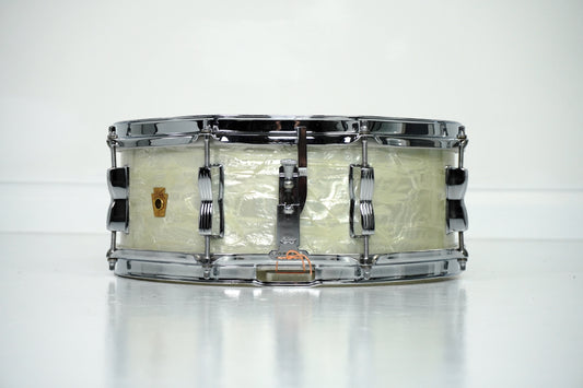 Ludwig 14" x 5,5" Jazz Festival en blanc marine nacré 1962