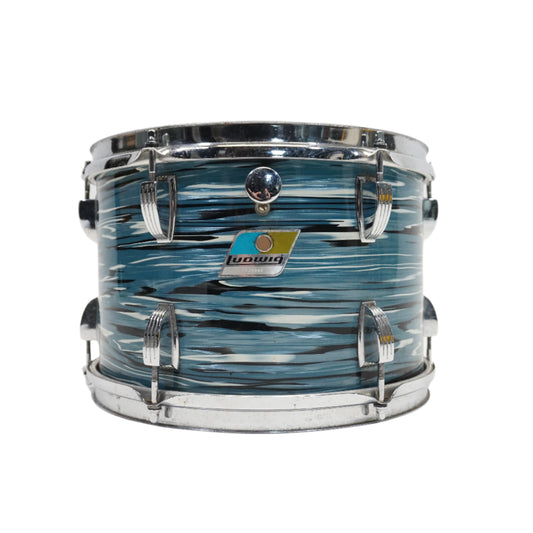 VINTAGE LUDWIG CLASSIC 12X8 TOM IN BLUE OYSTER WRAP