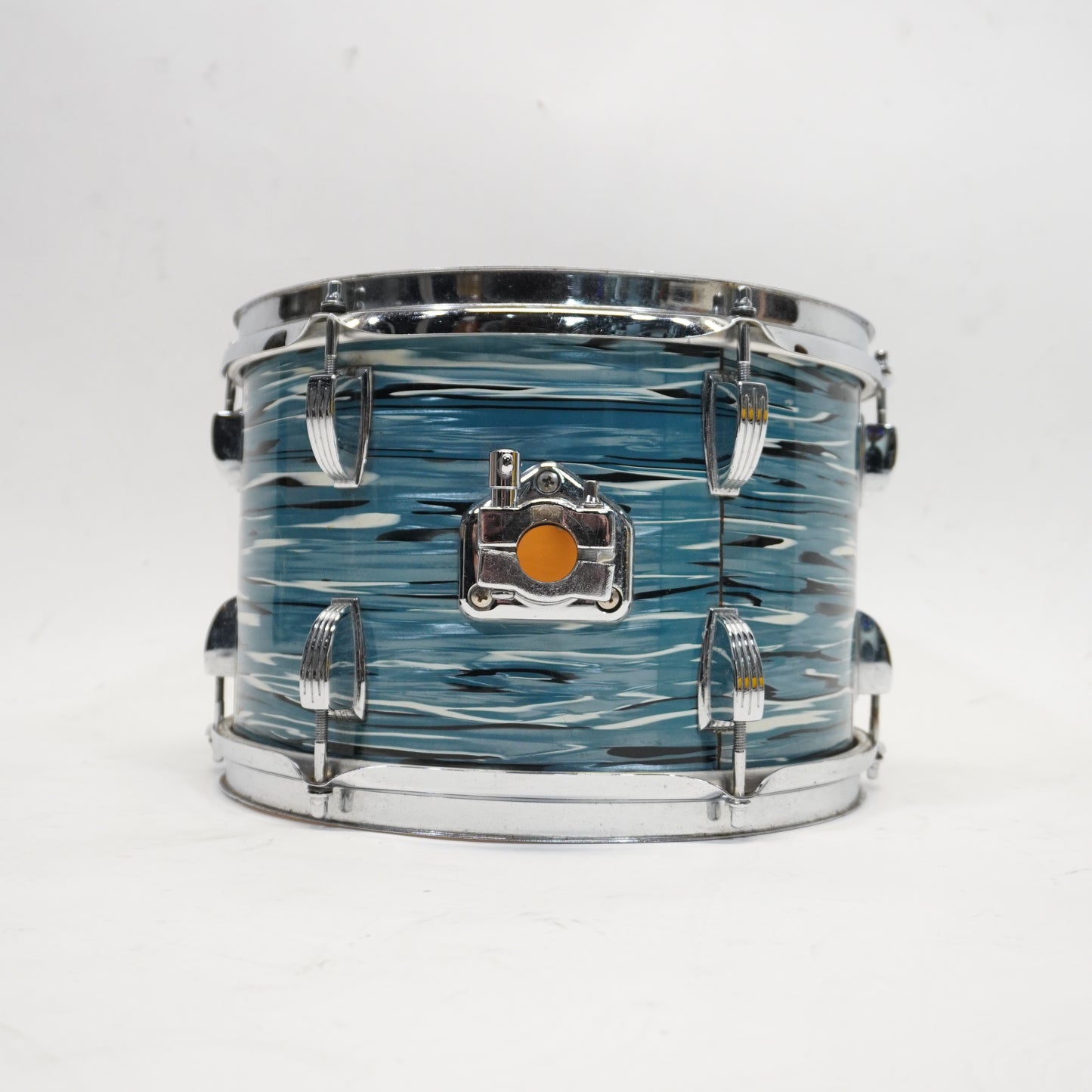 VINTAGE LUDWIG CLASSIC 12X8 TOM IN BLUE OYSTER WRAP