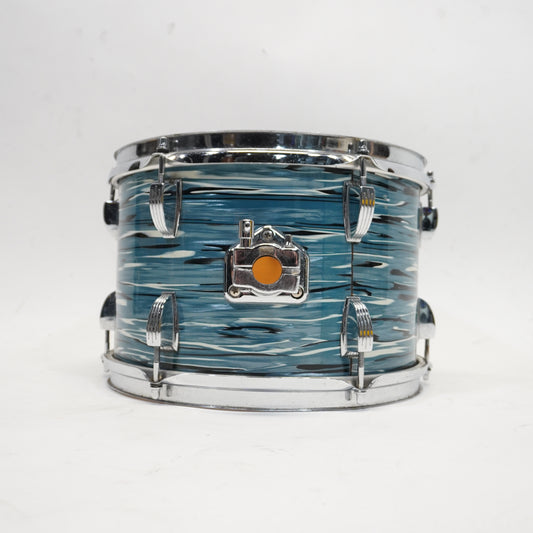 VINTAGE LUDWIG CLASSIC 12X8 TOM IN BLUE OYSTER WRAP