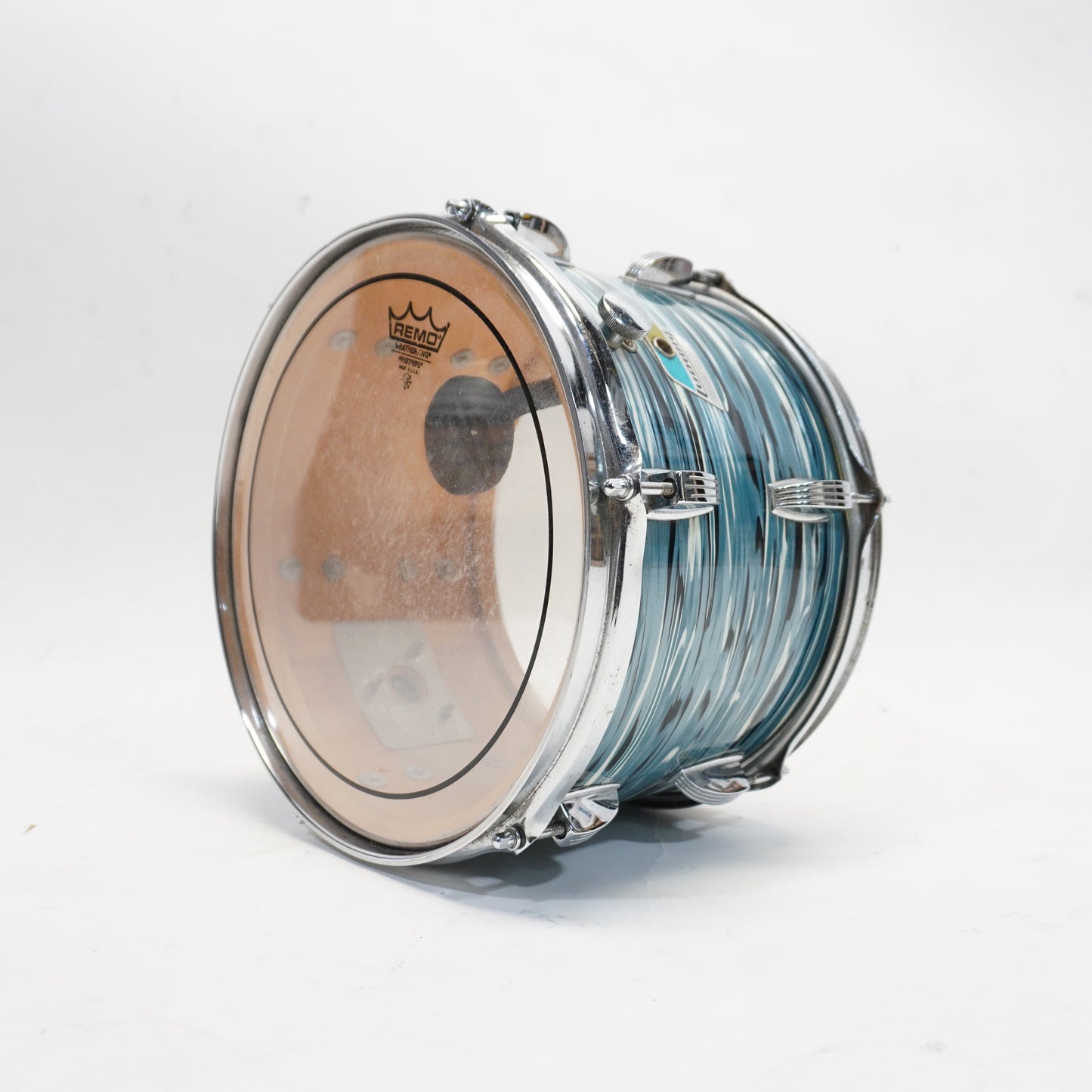 VINTAGE LUDWIG CLASSIC 12X8 TOM IN BLUE OYSTER WRAP