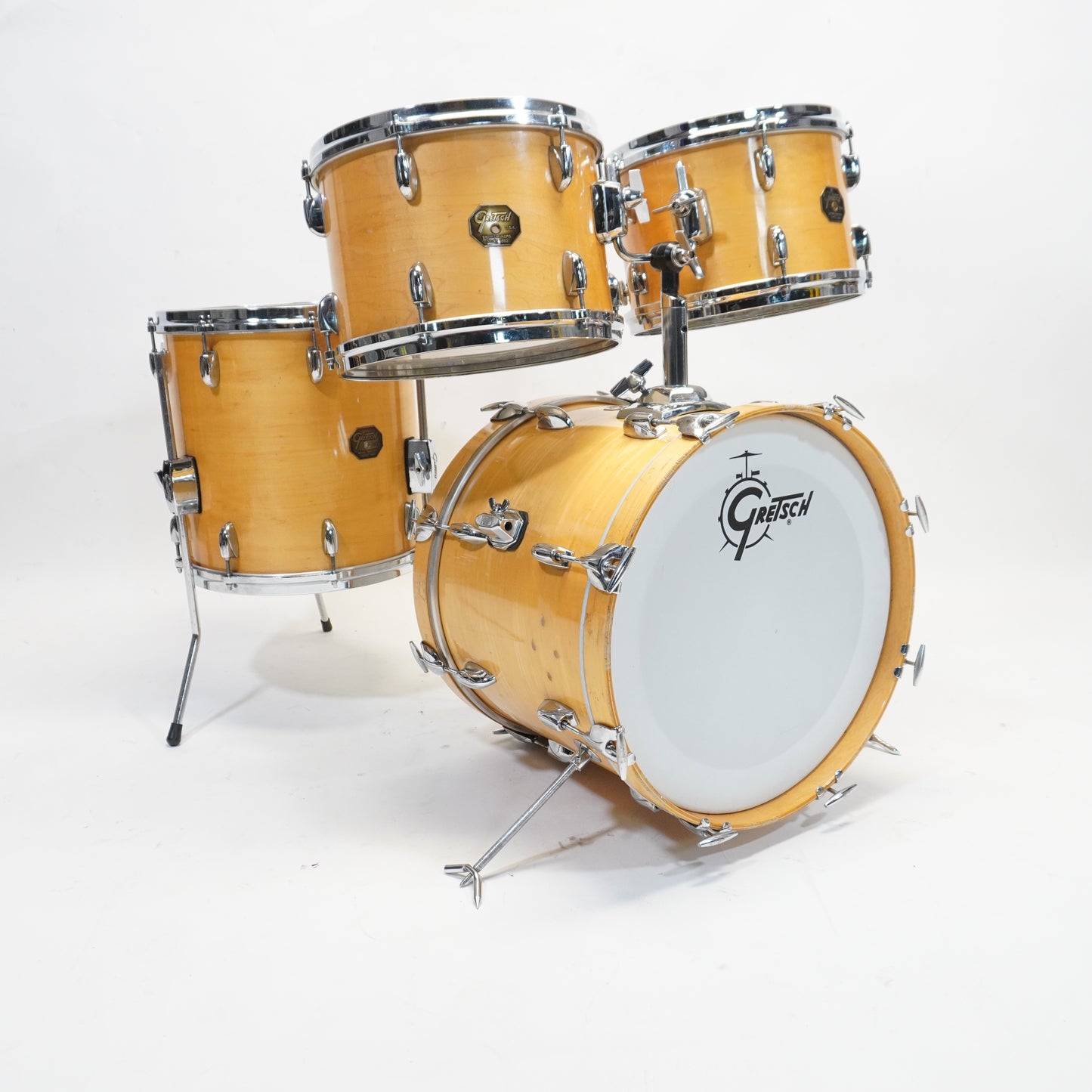 GRETSCH USA MAPLE 4-PIECE SHELL PACK 18/12/13/14 IN NATURAL MAPLE GLOSS