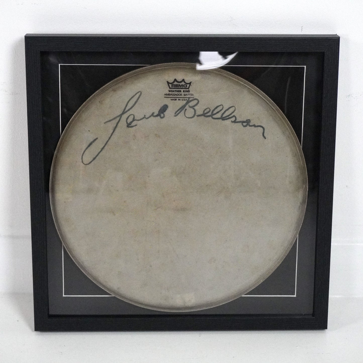 Louie Bellson Signed Drum Head (Framed)