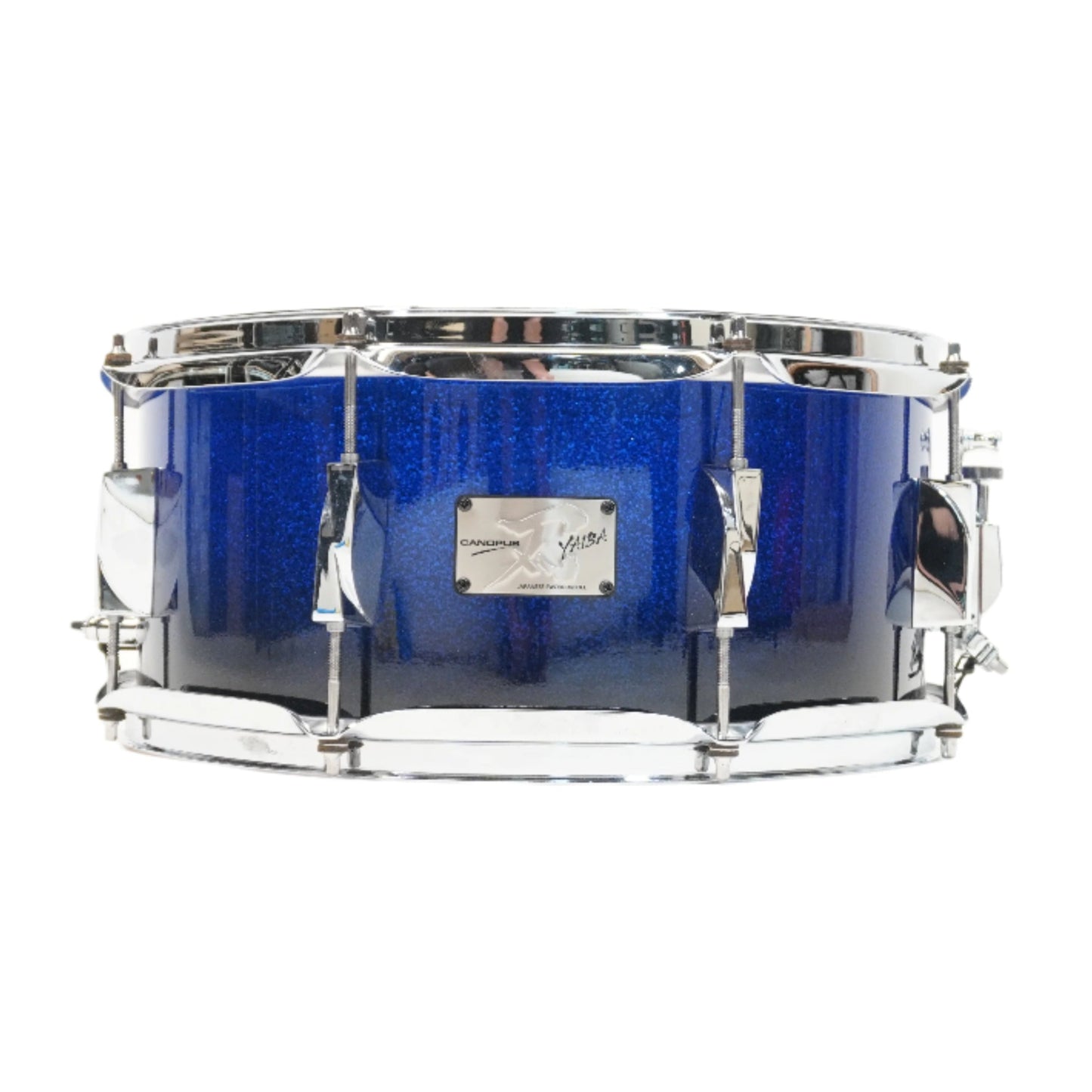 CANOPUS YAIBA 14x6.5 SNARE DRUM IN BLUE SPARKLE