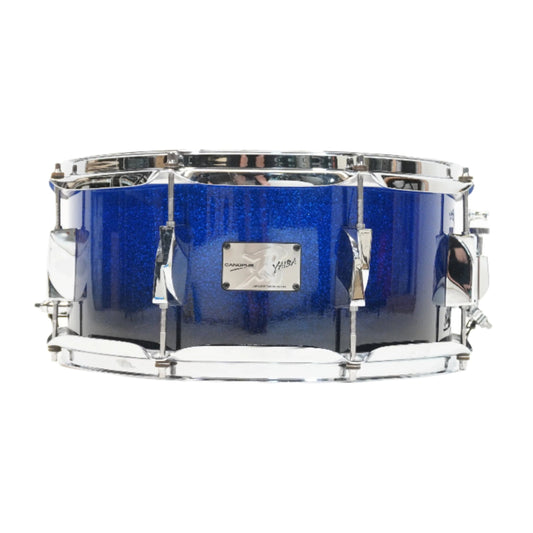 CANOPUS YAIBA 14x6.5 SNARE DRUM IN BLUE SPARKLE