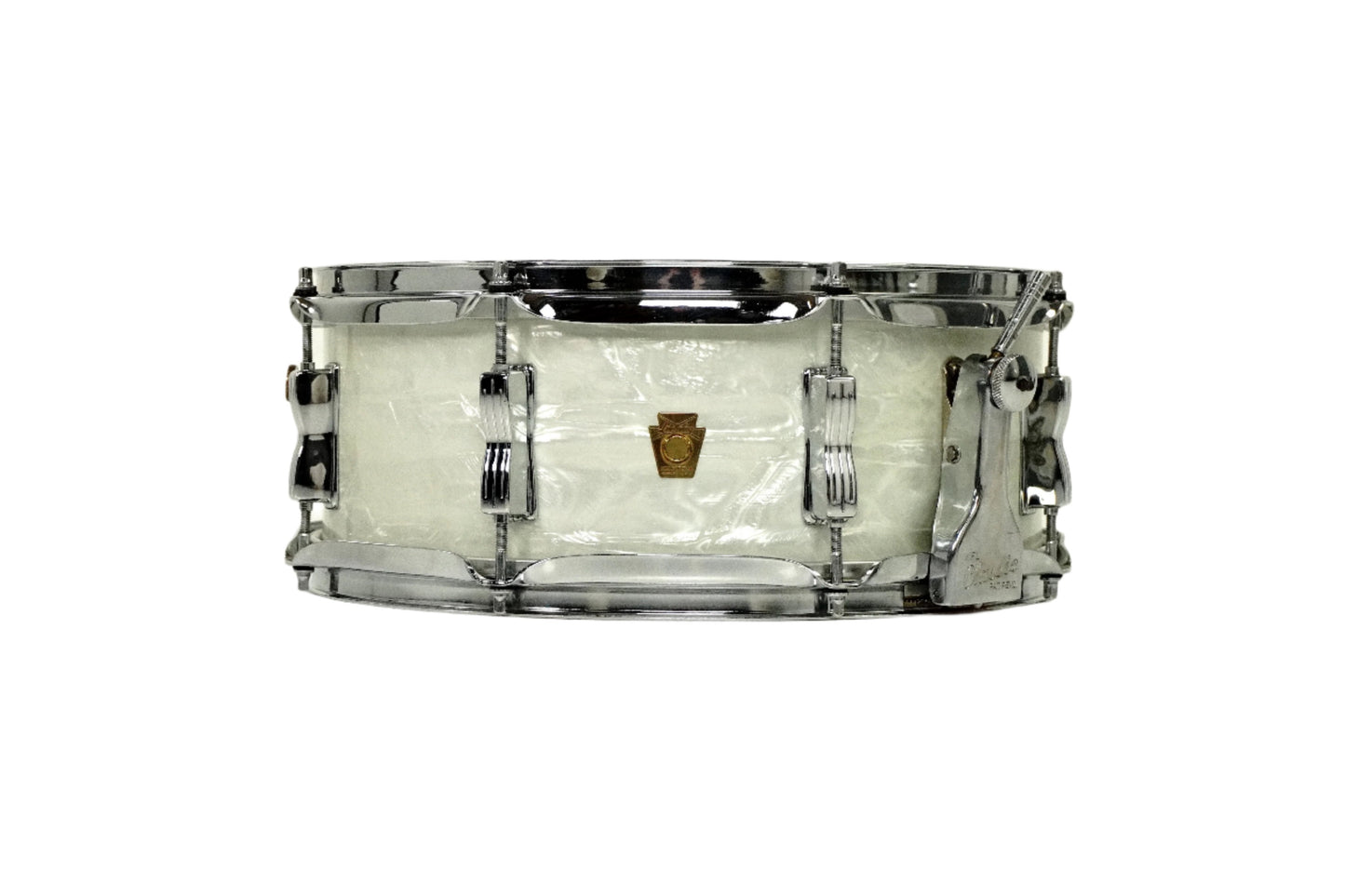 Ludwig 14" 5,5" Buddy Rich Super Classic Snare Drum in weißer Marineperle 1956-1970