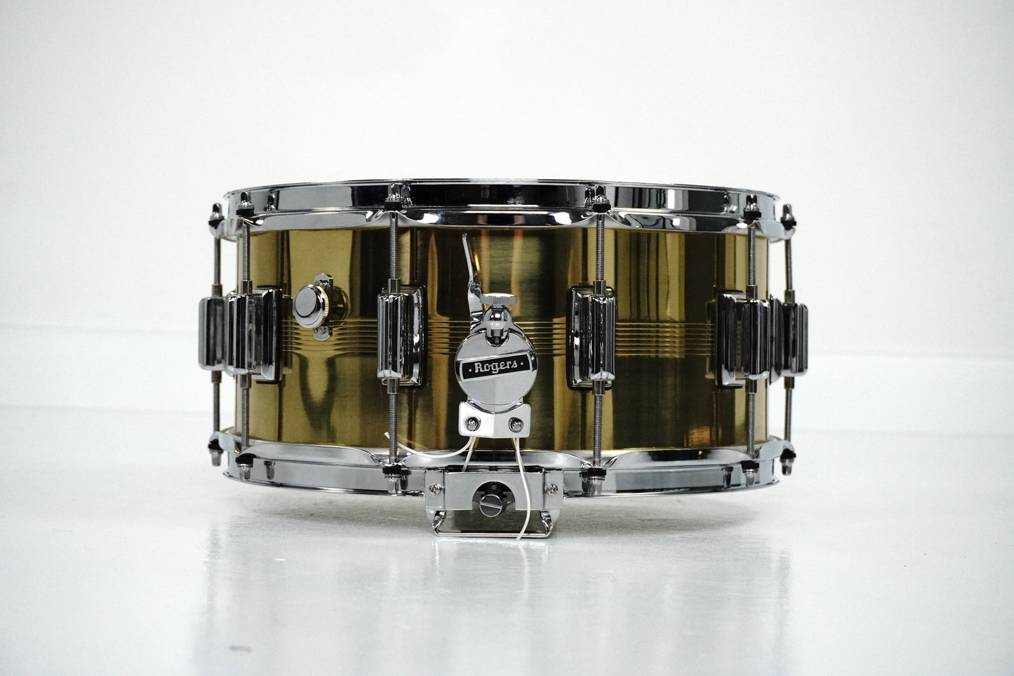 Rogers 14” x 5” Dyna-Sonic Natural Brass Shell Snare Drum
