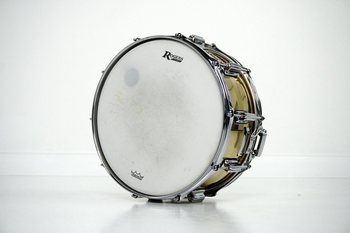 Rogers 14” x 5” Dyna-Sonic Natural Brass Shell Snare Drum