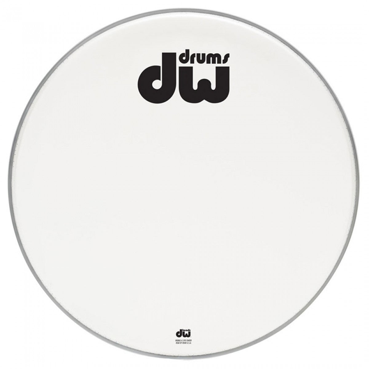 Tête de résonance pour grosse caisse DW 20" avec revêtement texturé blanc