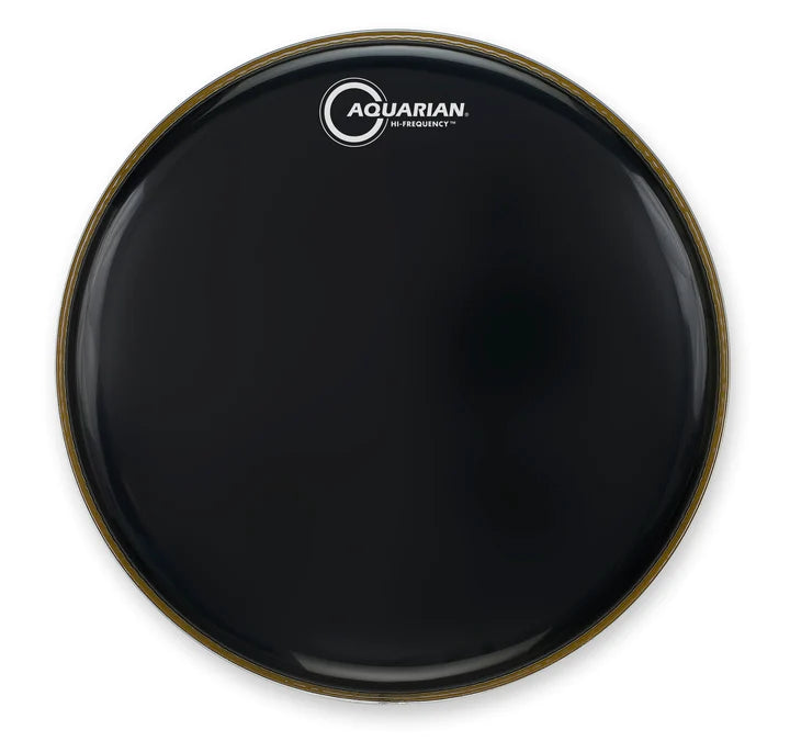 Aquarian Hi-Frequency RESONANT GLOSS BLACK Drum Head - HFBK