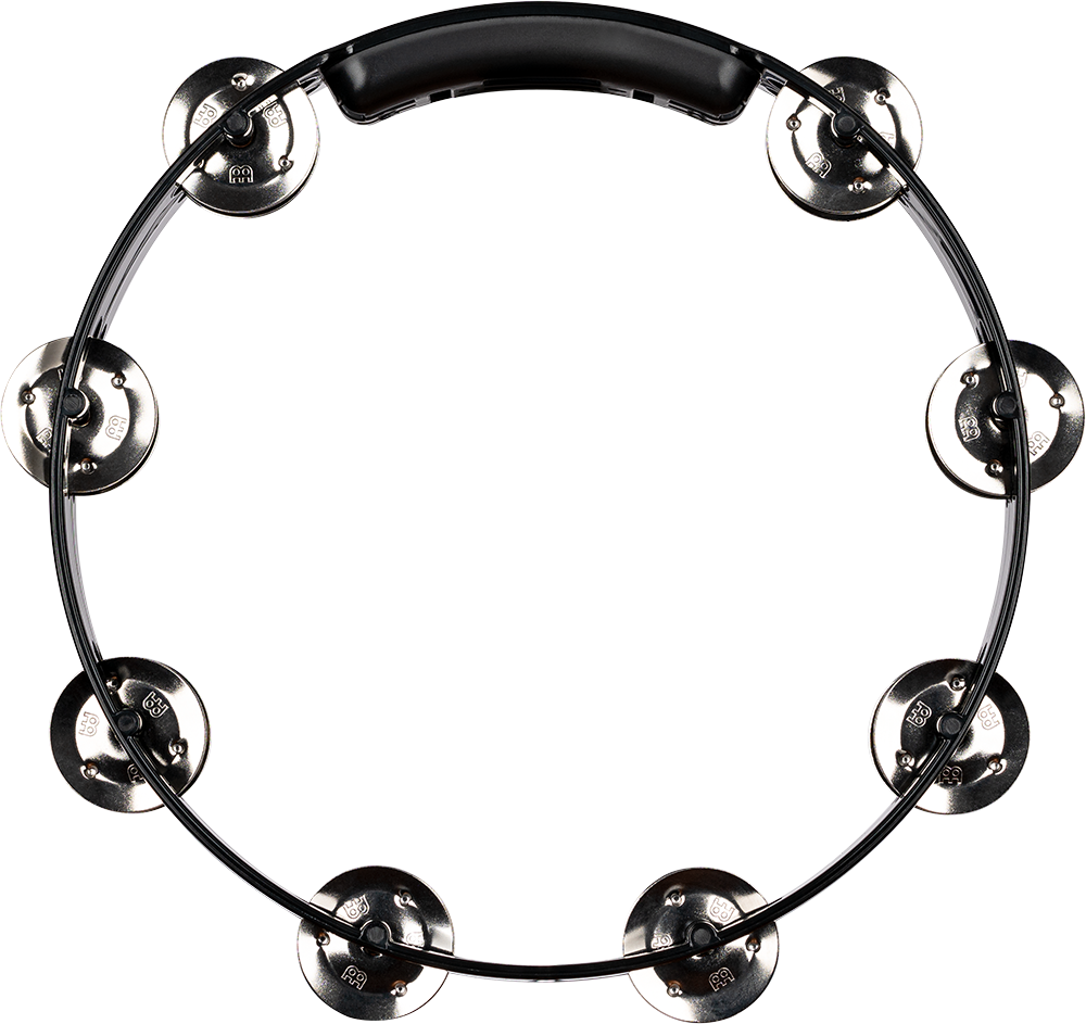 Meinl 2 Row Tour Tambourine, Steel Jingles, Black