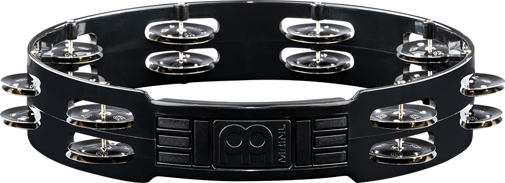 Meinl 2 Row Tour Tambourine, Steel Jingles, Black