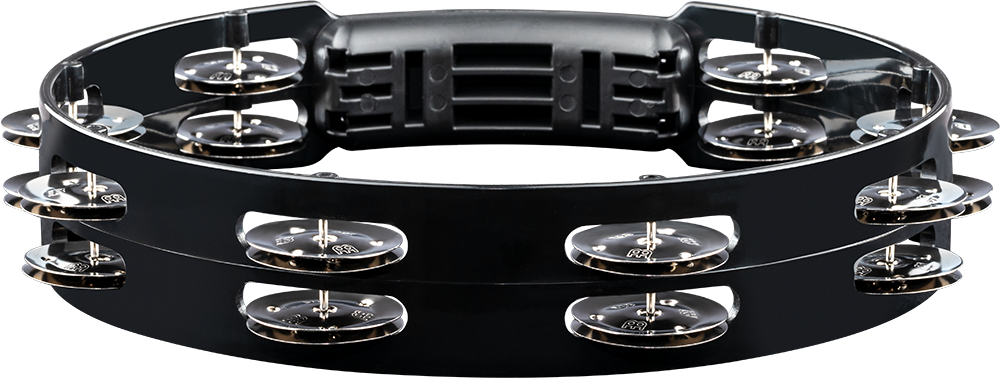 Meinl 2 Row Tour Tambourine, Steel Jingles, Black