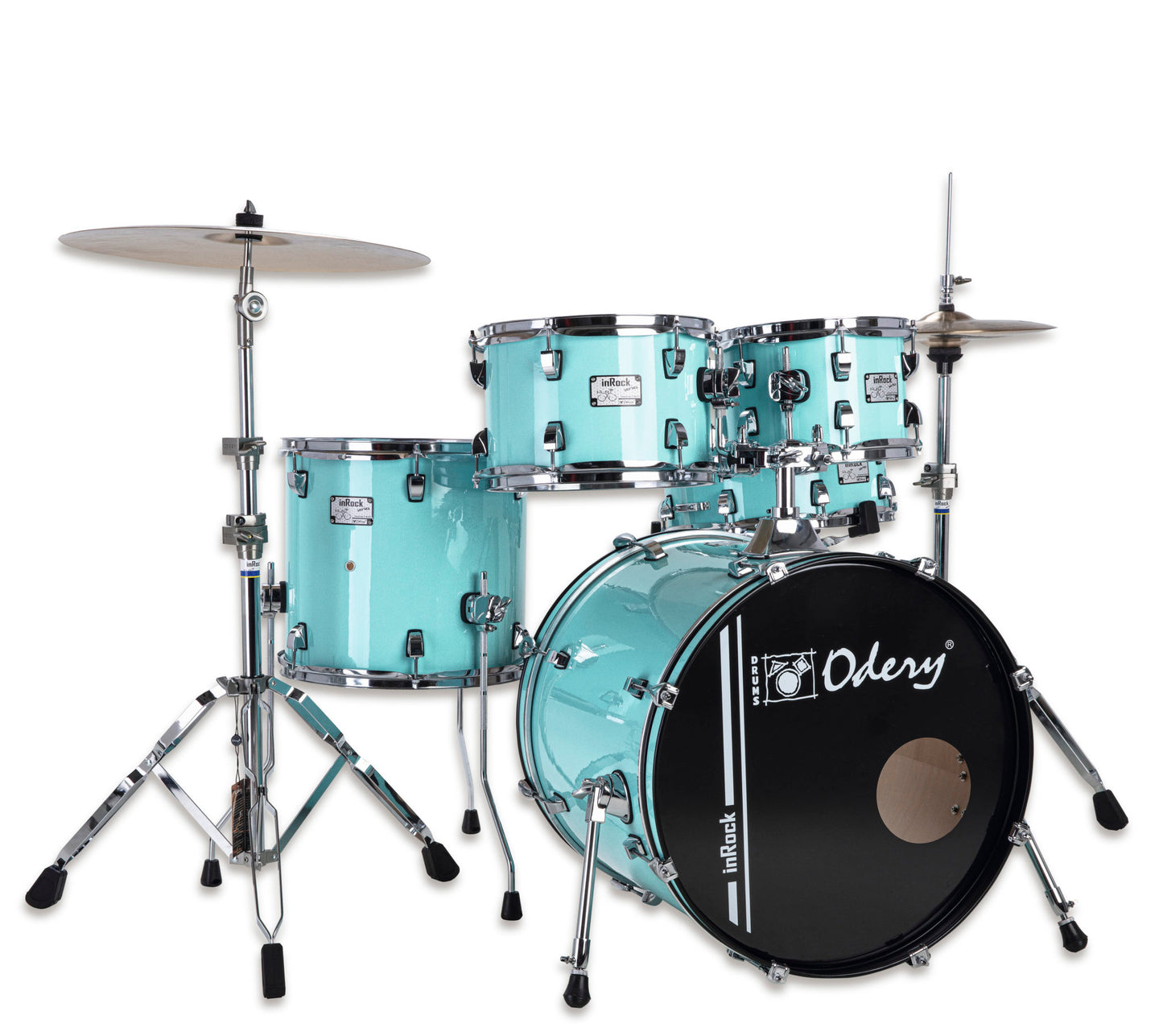 Odery - inRock Drum Kit 22/10/12/14/16 in Surf Blue + Hardware