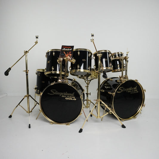 Jim Marshall’s 8-Piece Slingerland Drum Kit in Black and Gold