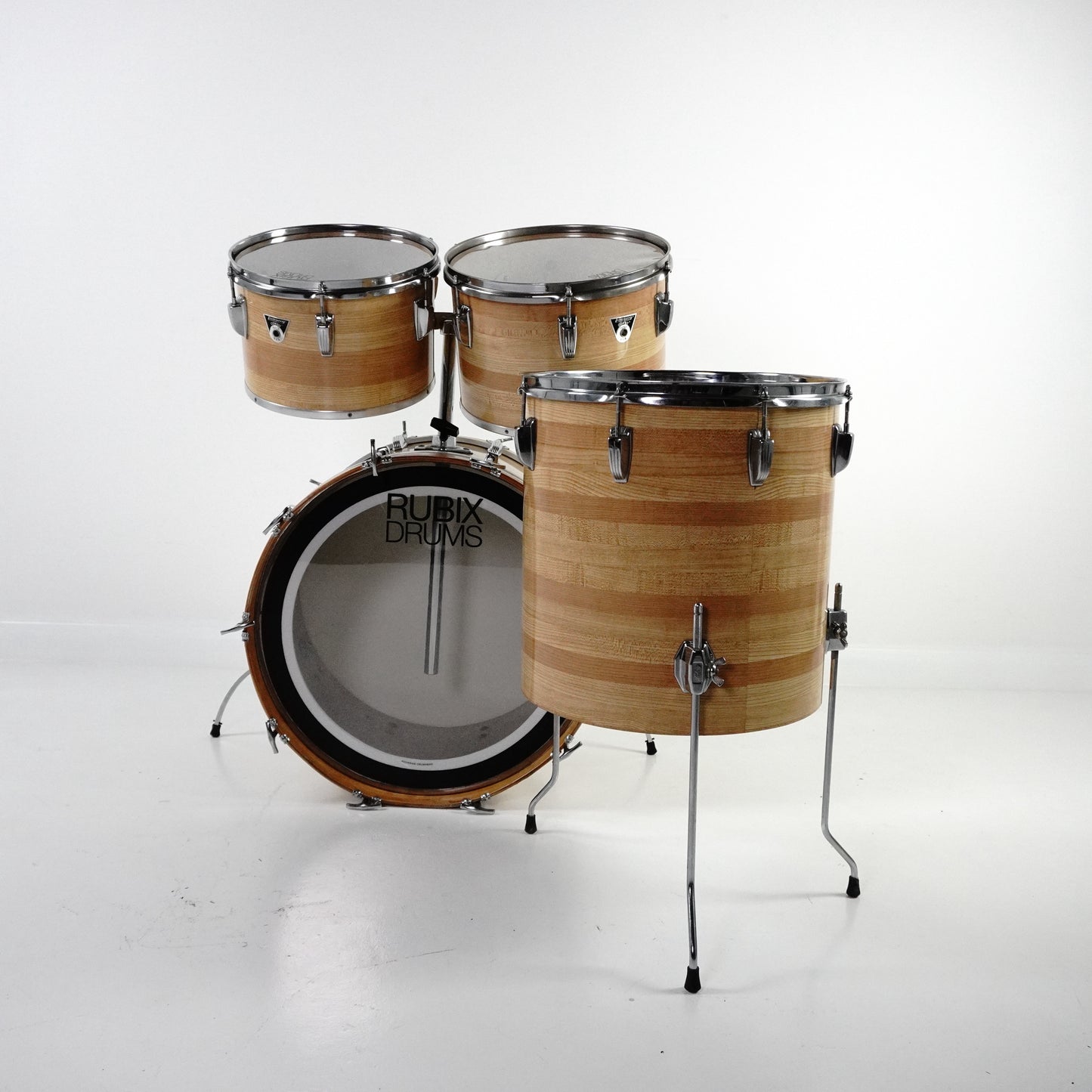 Ludwig 4-Piece Combo in Butcher Block Finish 1980s