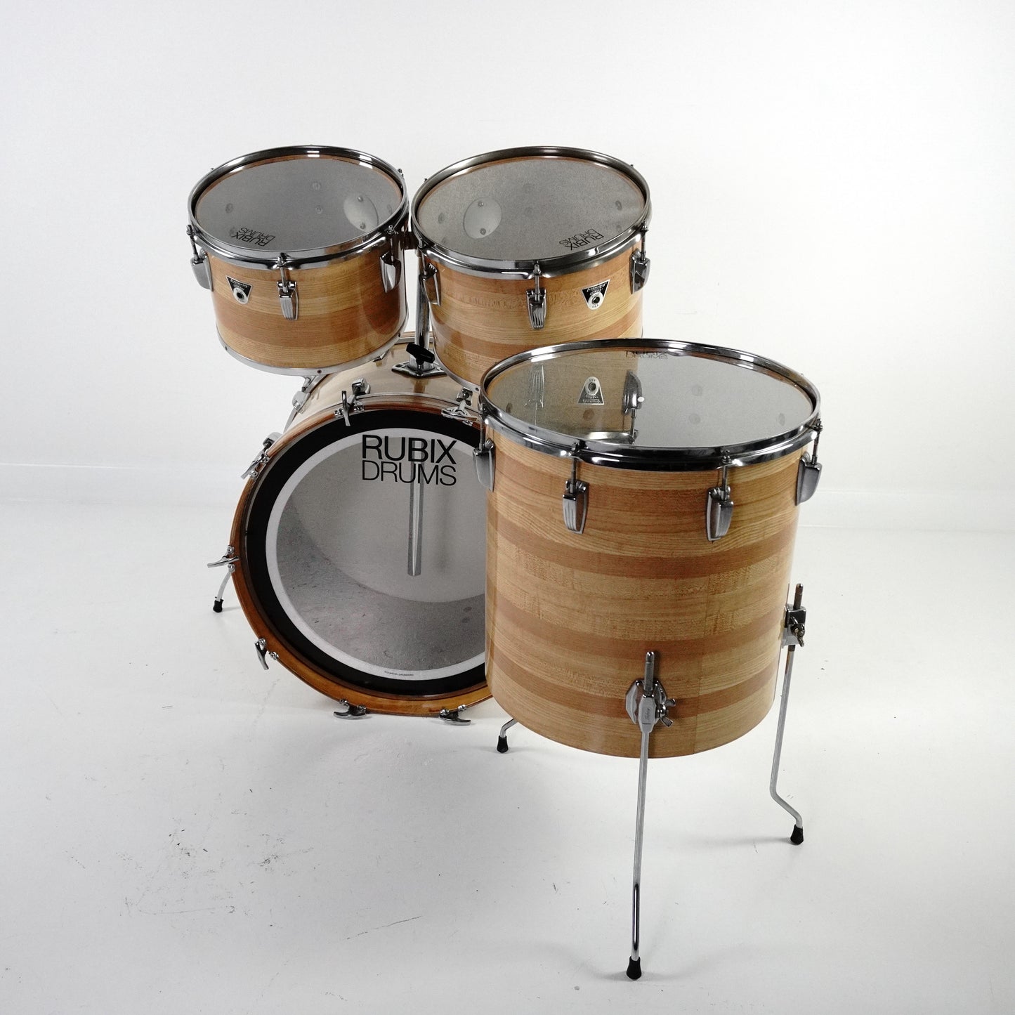 Ludwig 4-Piece Combo in Butcher Block Finish 1980s