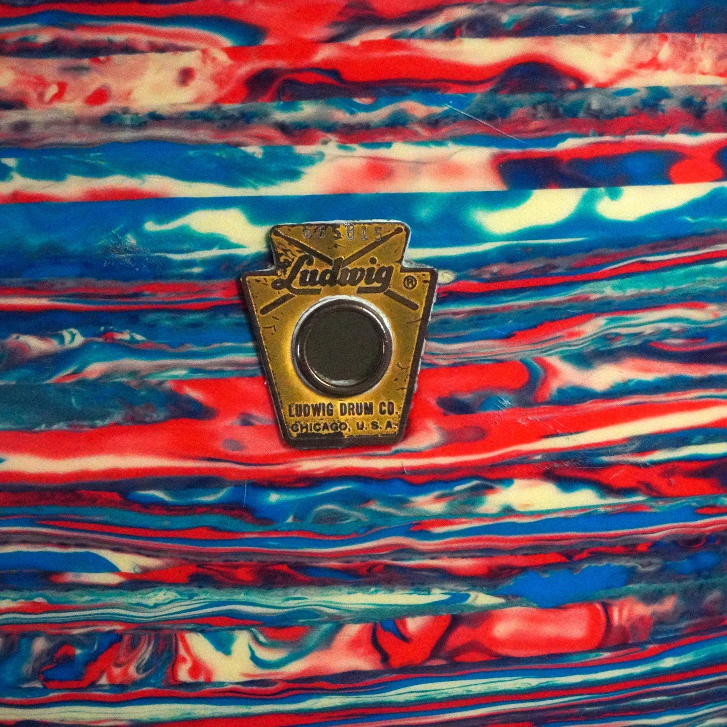 Ludwig 4-teiliges Set in Psychedelic Red 1971-1975 22,12,13,16