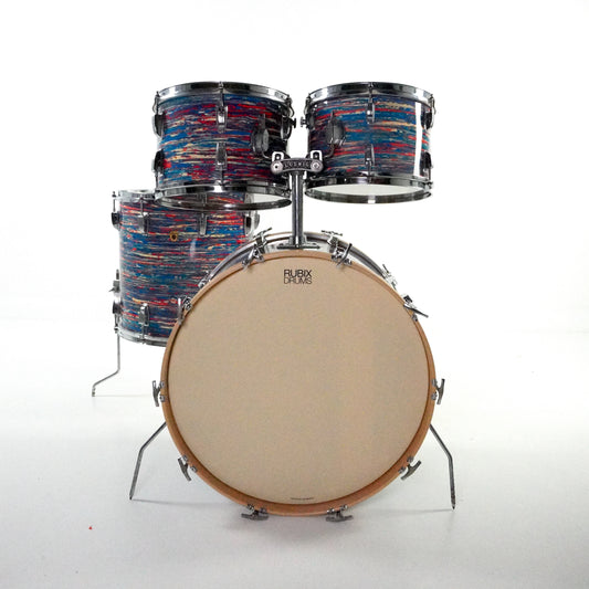 Ludwig 4-Piece Kit in Psychedelic Red 1971-1975 22,12,13,16