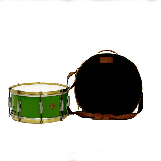 ZYN Luxury Leather Canvas Snare Bag - 14 inches