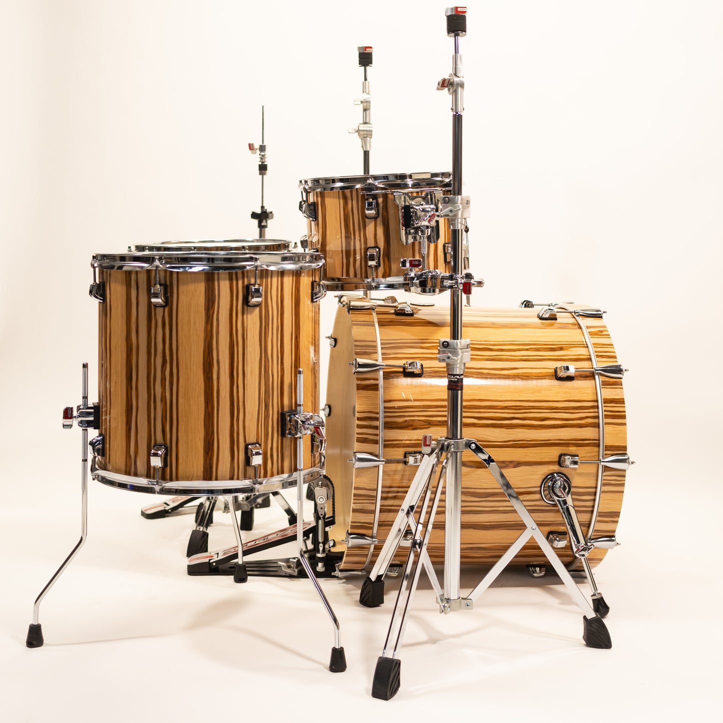 Odery - Equalizer Lacquer Series Drum Kit 22/10/12/14/16 in Pure Natural Trees + Hardware
