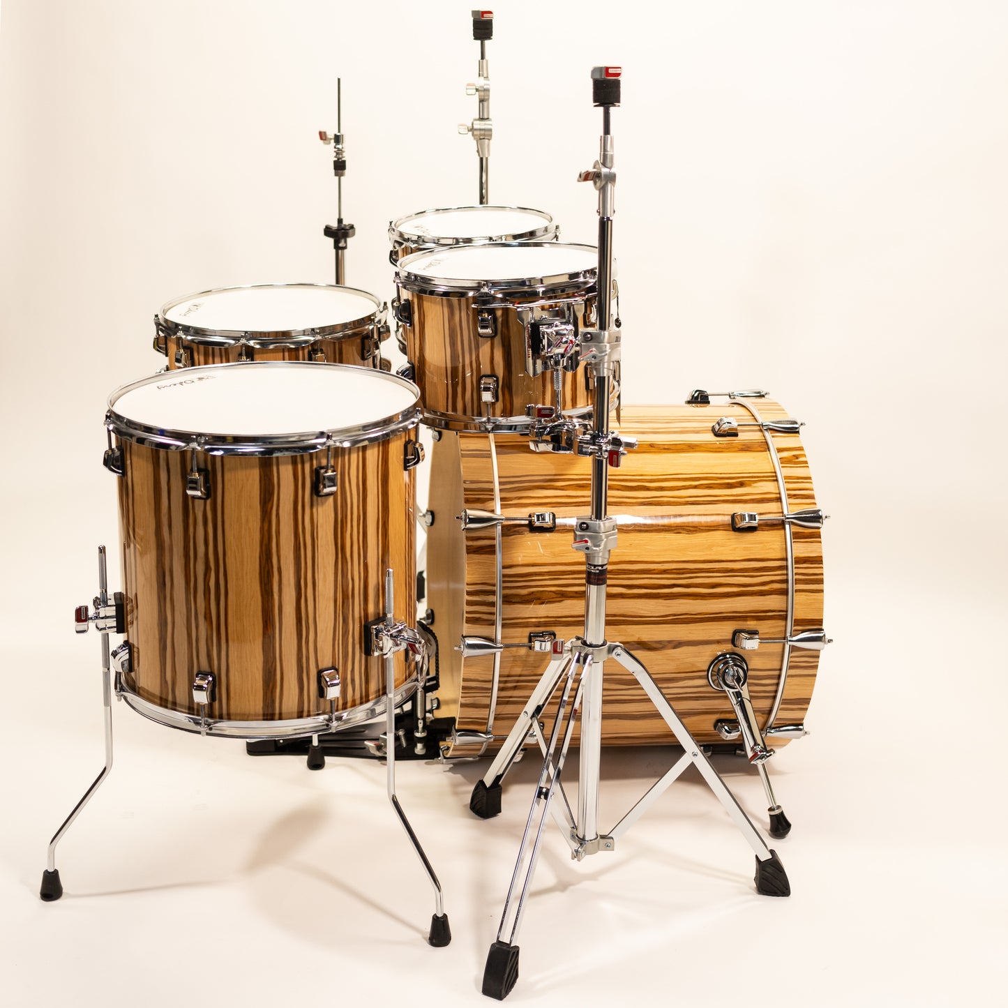 Odery - Equalizer Lacquer Series Drum Kit 22/10/12/14/16 in Pure Natural Trees + Hardware