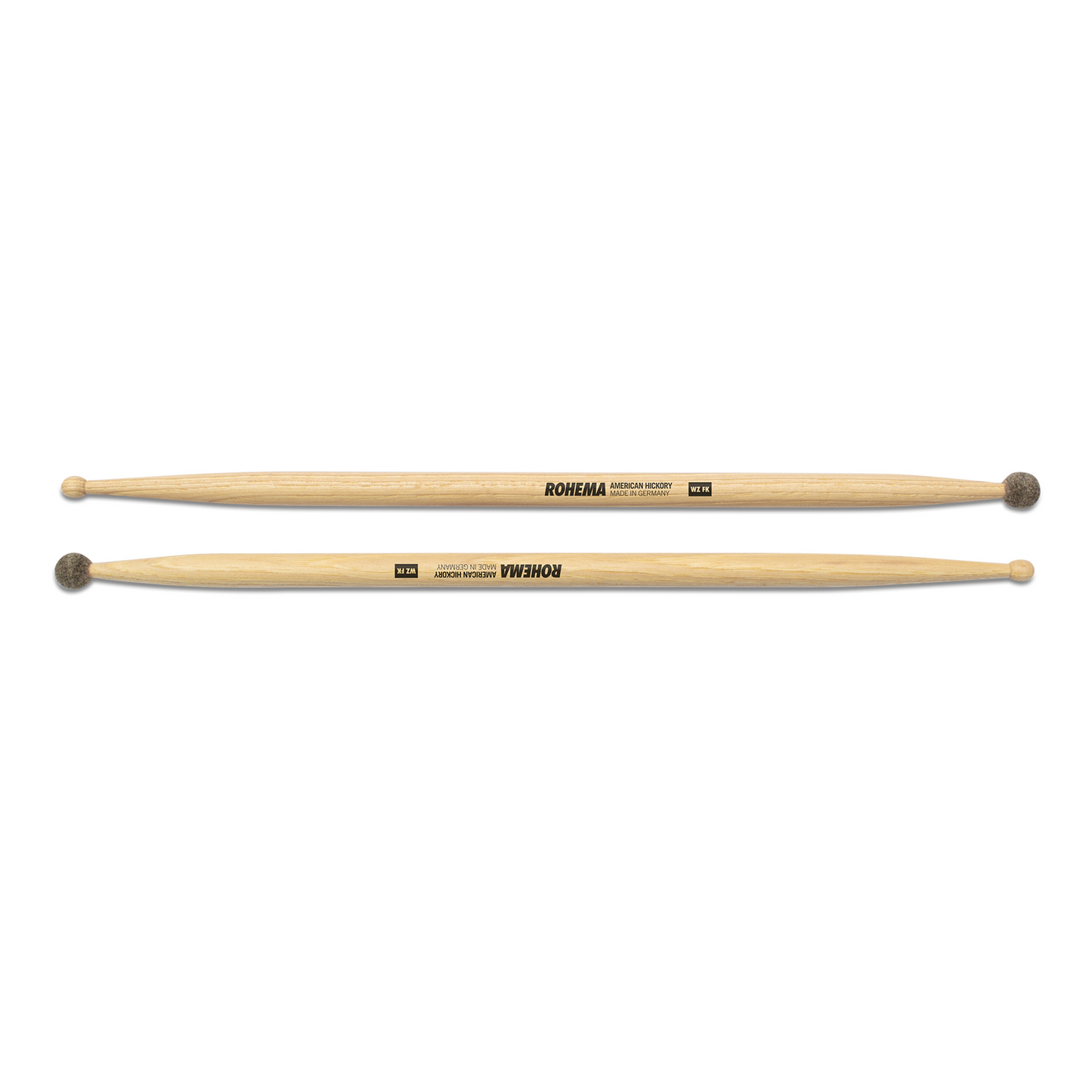 Baguettes de batterie Rohema Kombi WZ FK en feutre / Hickory - 613611