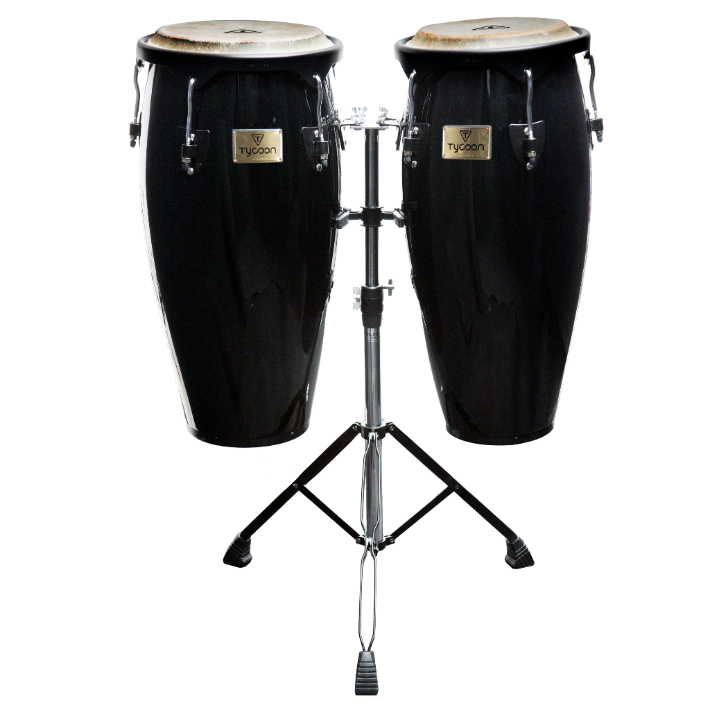 SUPREMO SERIES BLACK 10"&11" CONGAS WITH DOUBLE STAND