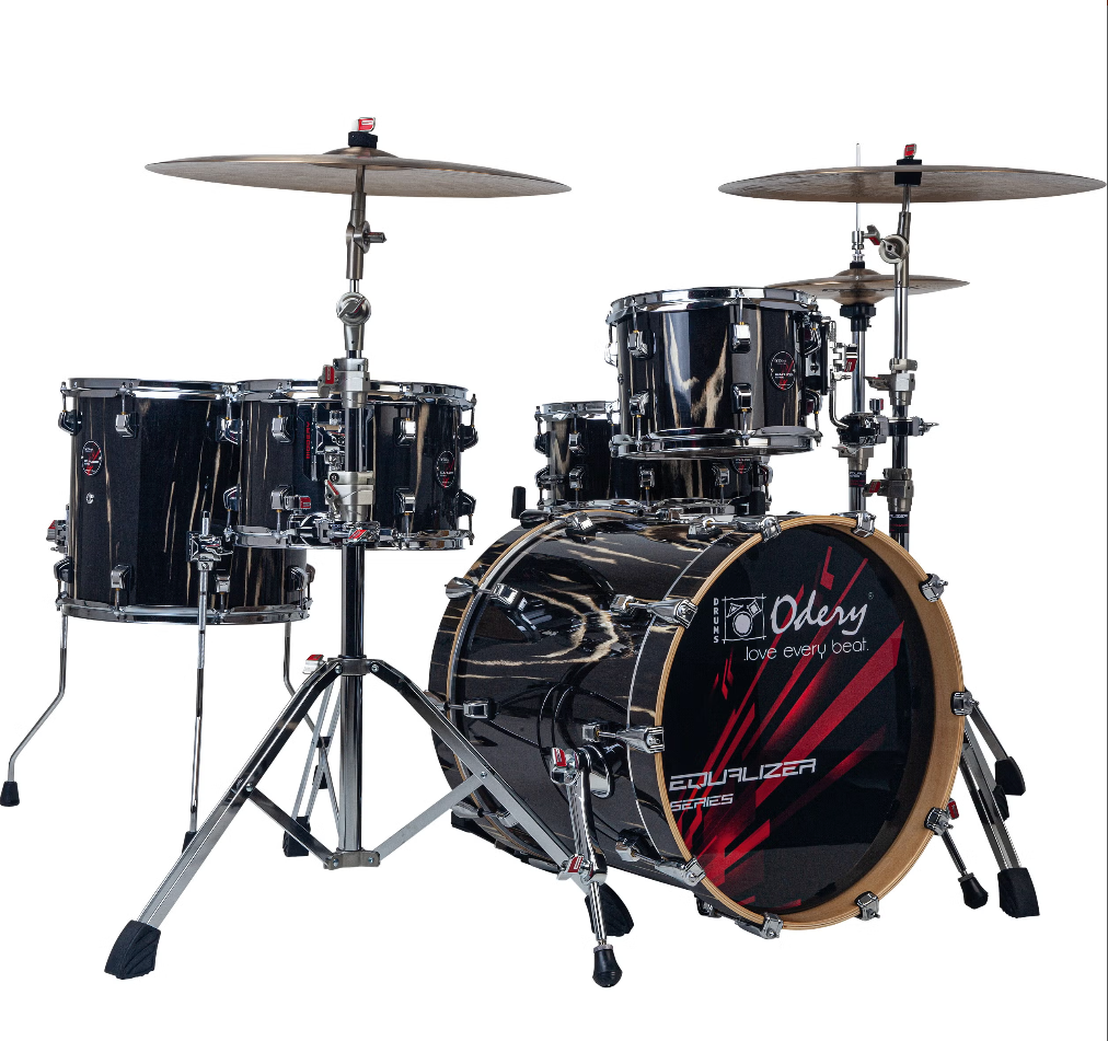 Odery - Equalizer Lacquer Series Drum Kit 22/10/12/14/16 in The Black Trees + Hardware