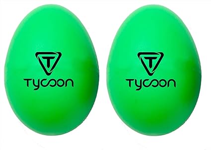 PLASTIC EGG SHAKERS GREEN (PAIRS)