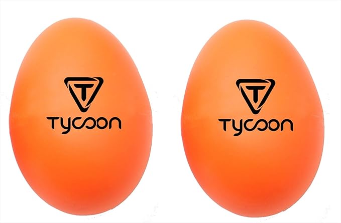 PLASTIC EGG SHAKERS ORANGE (PAIRS)