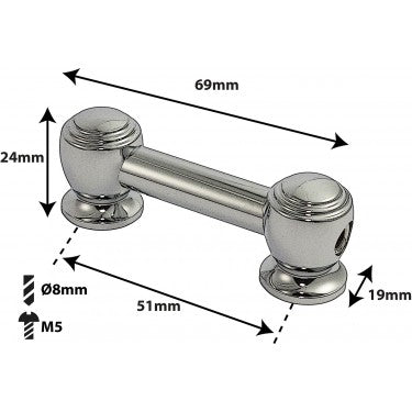 SD 51 mm doppelseitige Rohröse - TL9D51