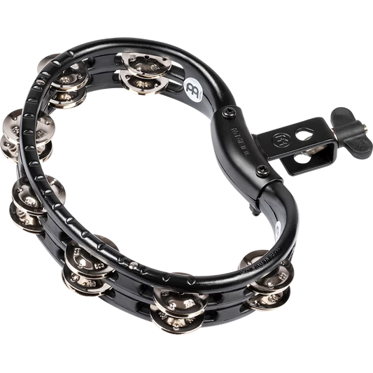 Tambourin moulé en ABS montable Meinl, noir, cymbalettes en acier nickelé - TMT2BK