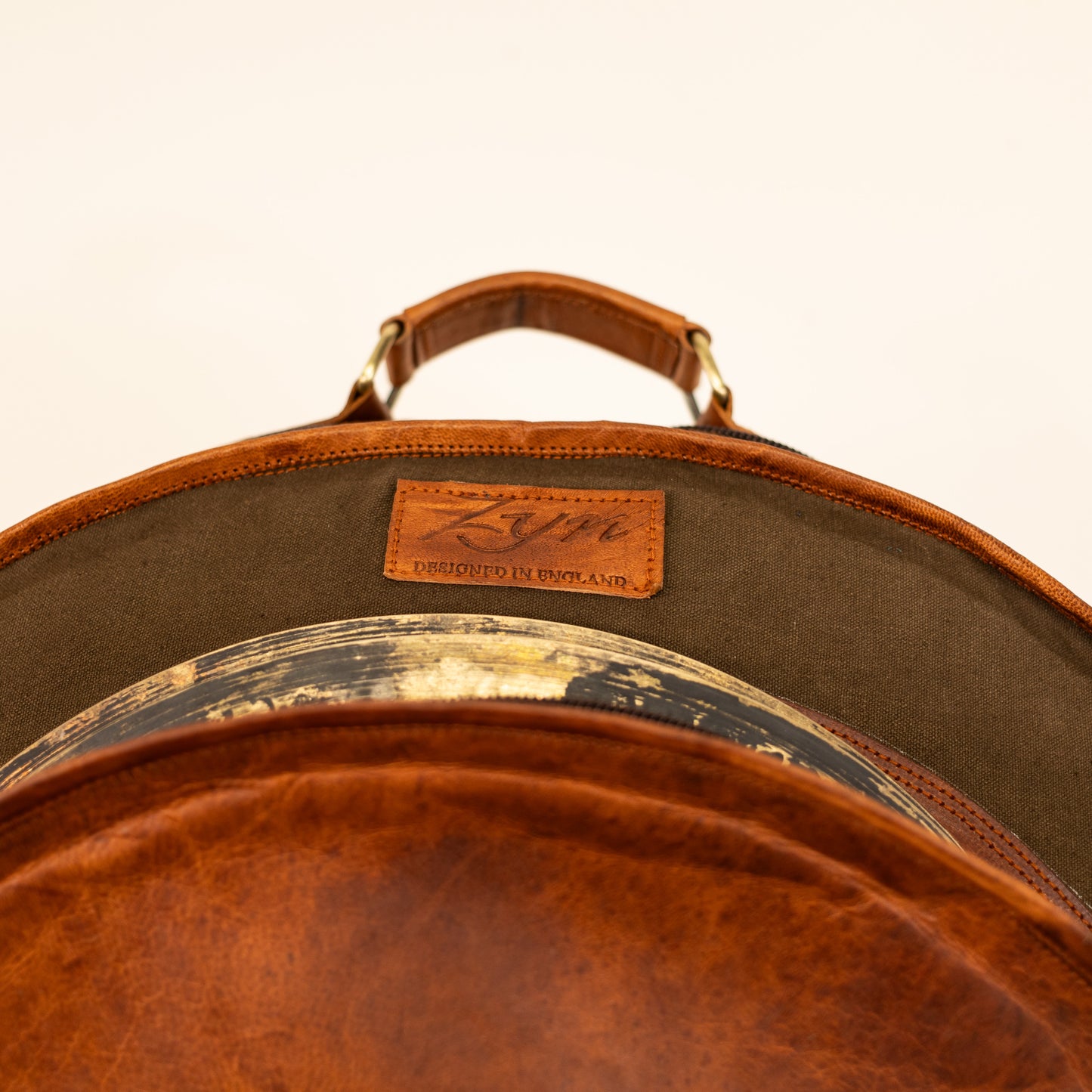 ZYN Luxury Cymbal Bag 23" Leather Canvas Cymbal Backpack/ Case