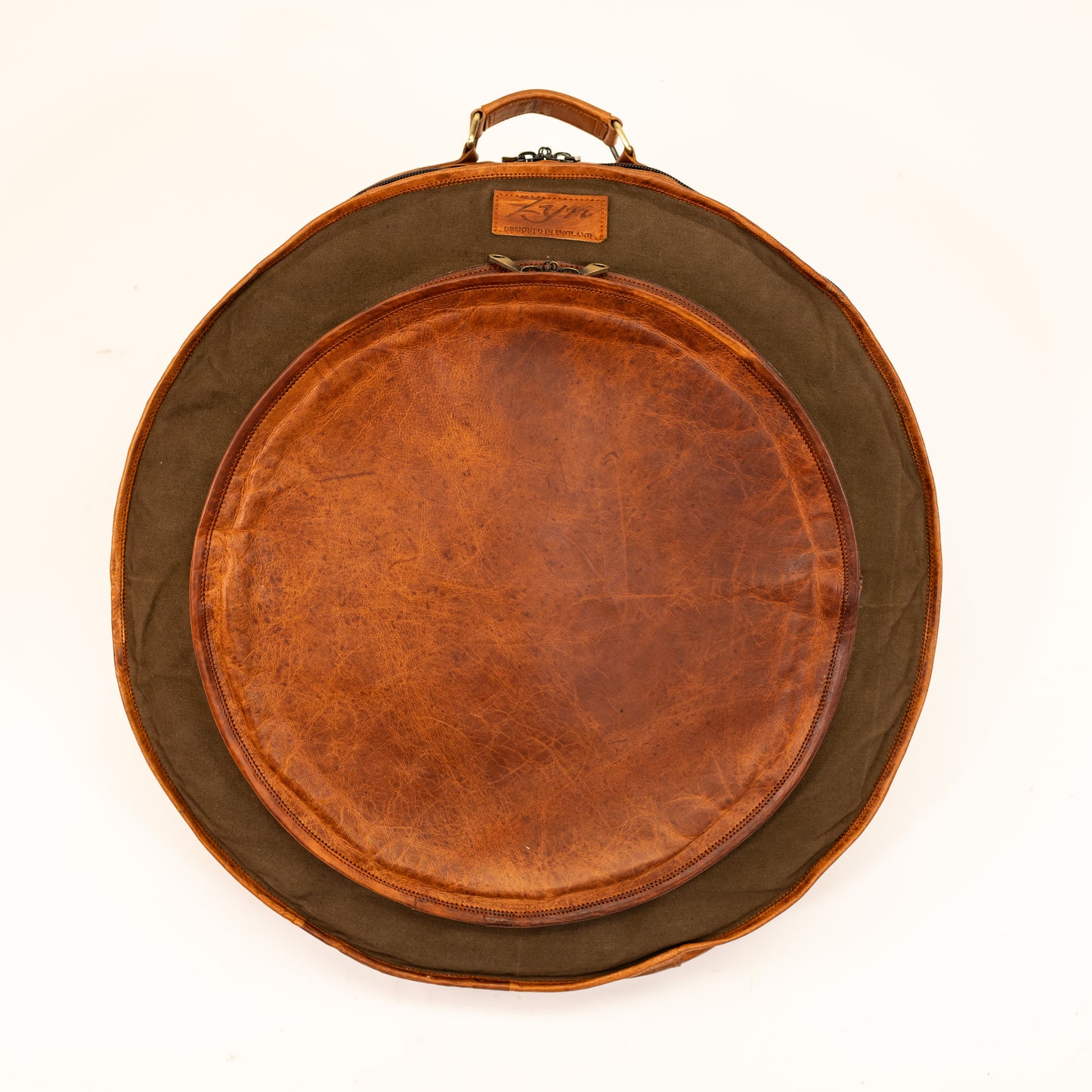 ZYN Luxury Cymbal Bag 23" Leather Canvas Cymbal Backpack/ Case