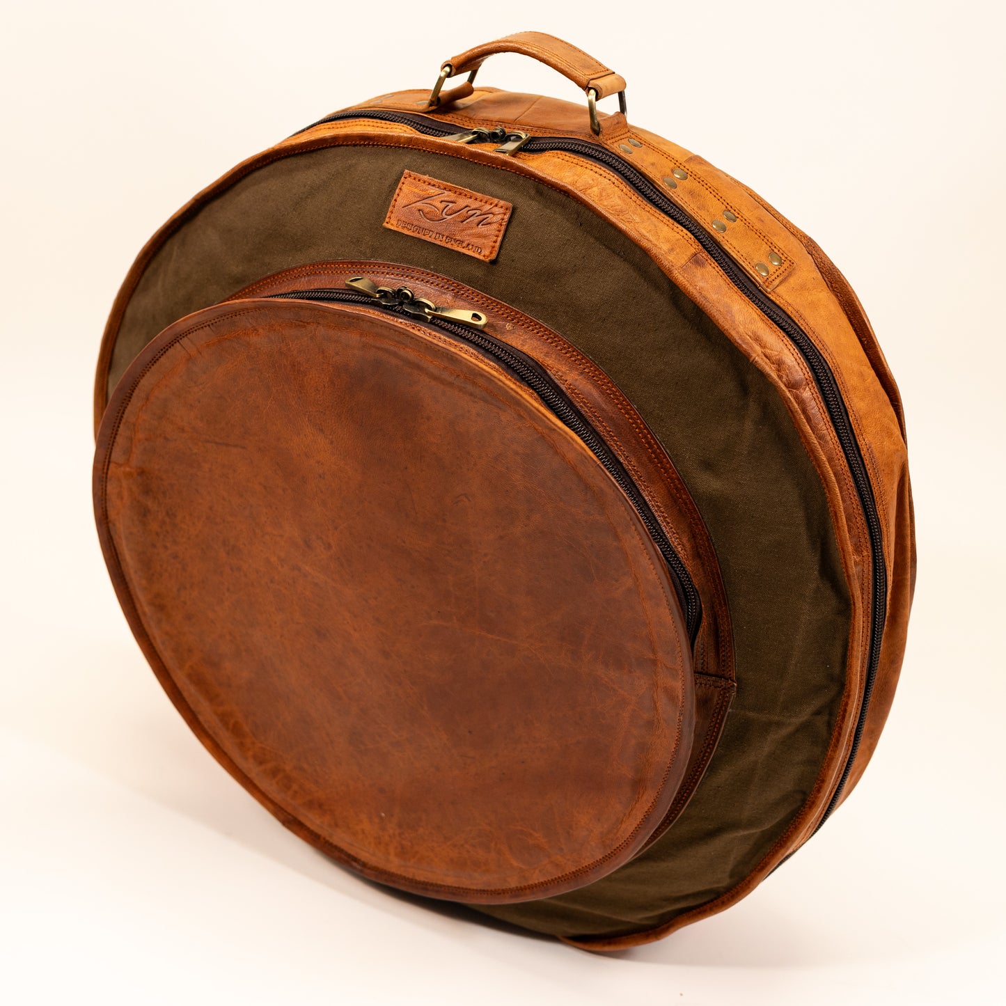 ZYN Luxury Cymbal Bag 23" Leather Canvas Cymbal Backpack/ Case