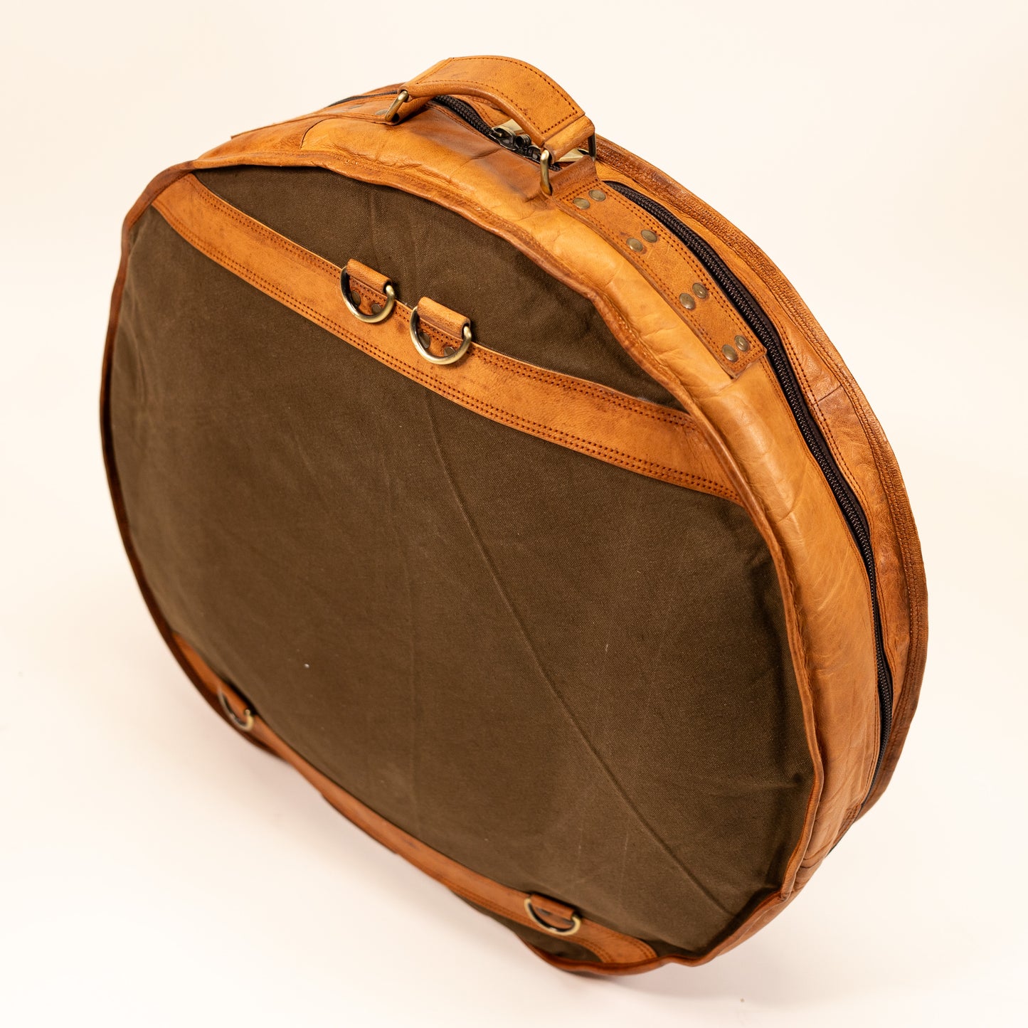 ZYN Luxury Cymbal Bag 23" Leather Canvas Cymbal Backpack/ Case