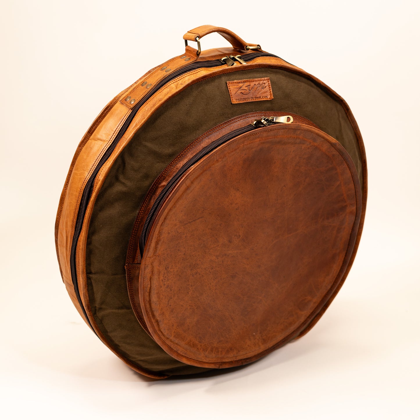 ZYN Luxury Cymbal Bag 23" Leather Canvas Cymbal Backpack/ Case